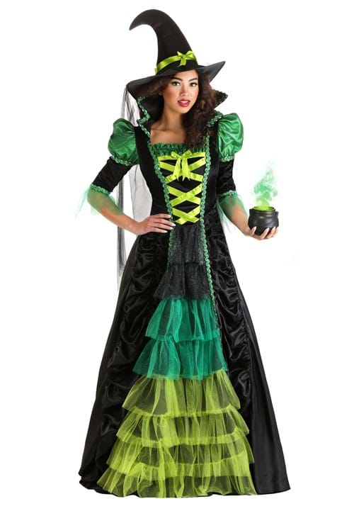 Enchanted Green Witch Costume for Women - US 3706
