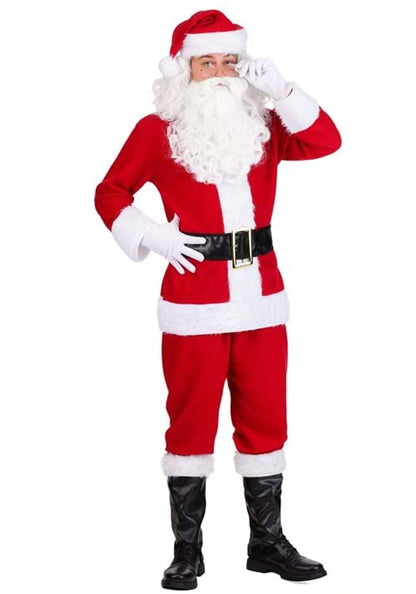 Men's Flannel Santa Claus Costume - US 8400
