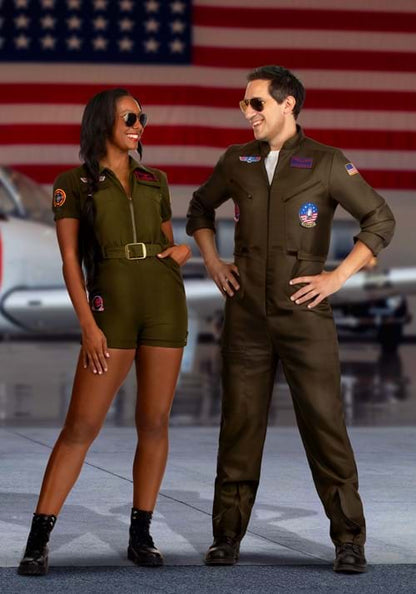 Adult Top Gun Deluxe Flight Suit Costume - US 6415