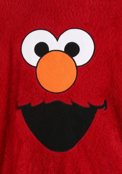 Sesame Streets Fuzzy Elmo Oversized Sweater for Adults - US 2287
