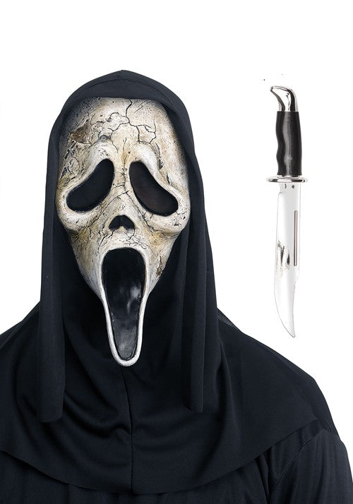 Adult Ghost Face Aged Mask & Knife Costume Set - US 3677