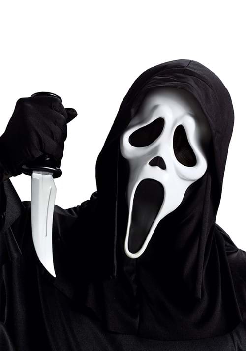 Adult Ghost Face Mask with Knife Costume Kit - US 9876