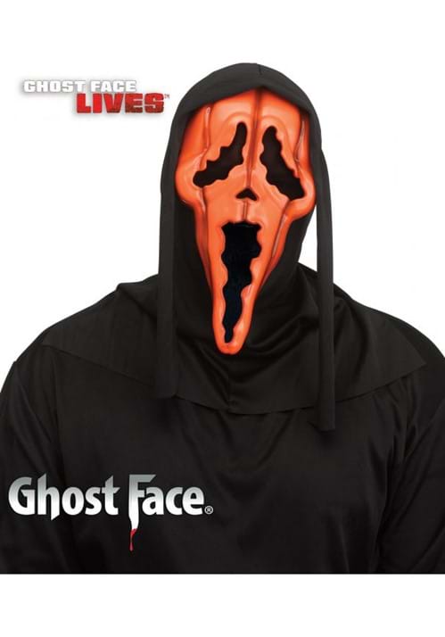 Adult Ghost Face Pumpkin Costume Mask - US 8383