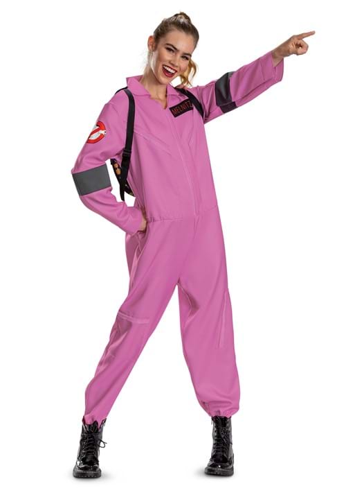 Women's Ghostbusters Pink Classic Jumpsuit Costume - US 8377