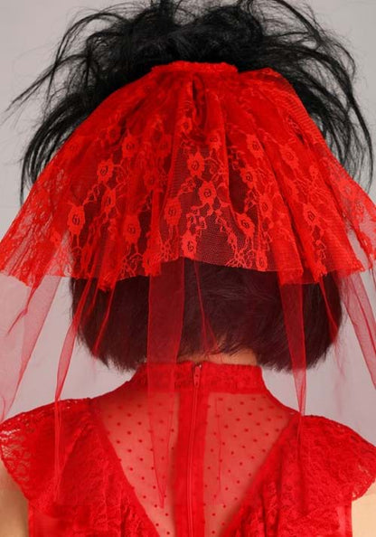 Ghostly Red Wedding Dress Costume for Women - US 0400