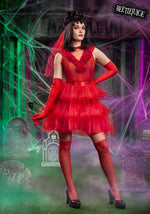 Ghostly Red Wedding Dress Costume for Women - US 0400