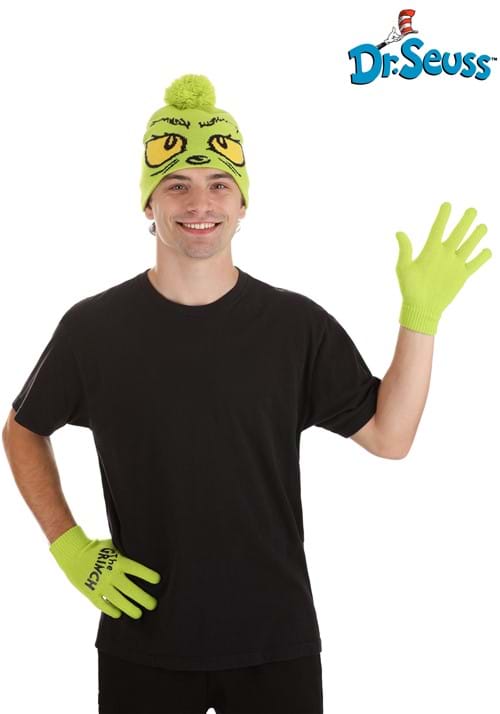 Adult Dr. Seuss The Grinch Hat & Gloves Set - US 9737
