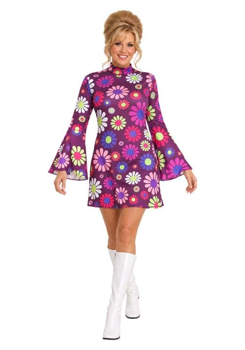 Women's Adult Groovy Flower Power Costume - US 0121