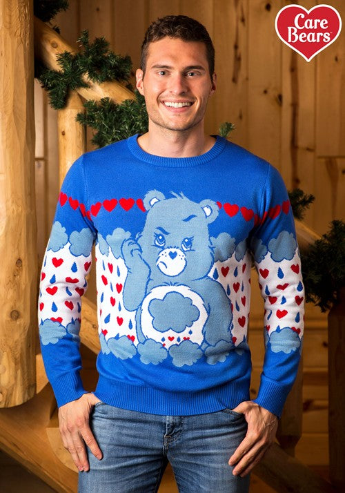 Grumpy Bear Adult Care Bears Ugly Christmas Sweater - US 9065