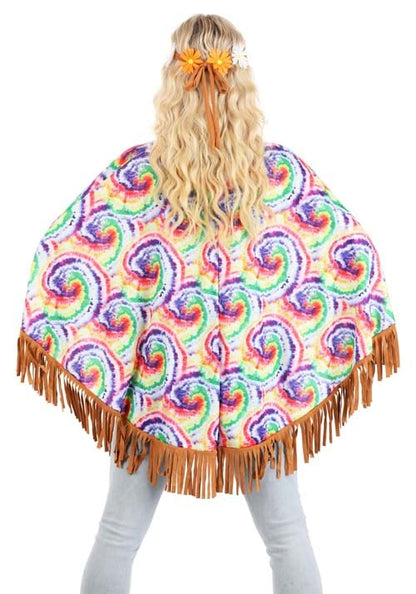 Hippie Poncho Sustainable Materials Costume for Adults - US 9641