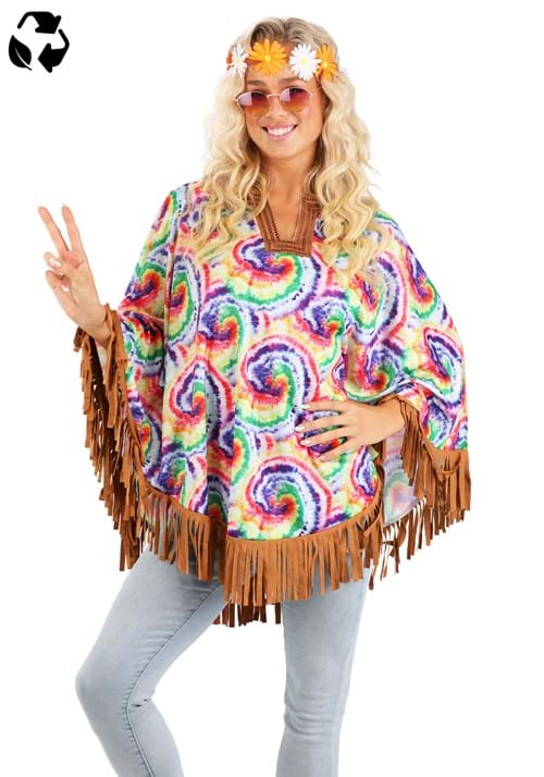 Hippie Poncho Sustainable Materials Costume for Adults - US 9641