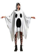 Adult Hooded Ghost Costume Poncho - US 9504