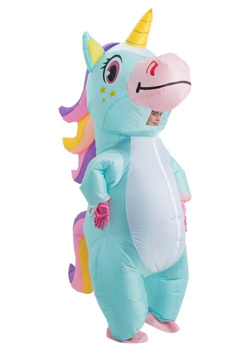 Inflatable Adult Blue Unicorn Costume - US 9227