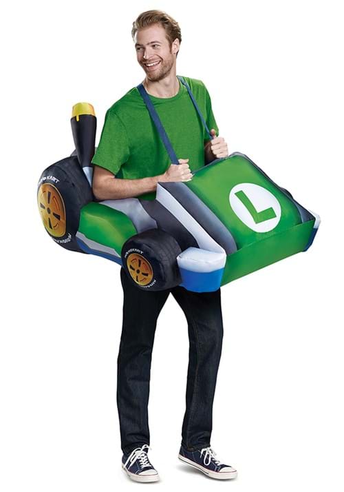 Inflatable Luigi Cart Costume for Adults - US 5759