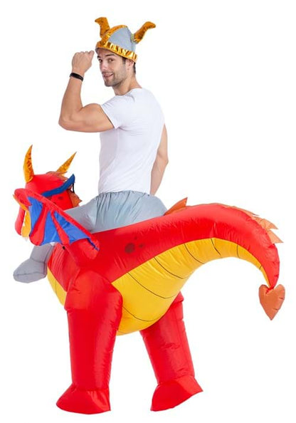 Inflatable Riding-A-Fire Dragon Adult Costume - US 4338