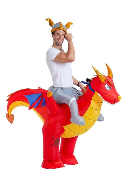 Inflatable Riding-A-Fire Dragon Adult Costume - US 4338