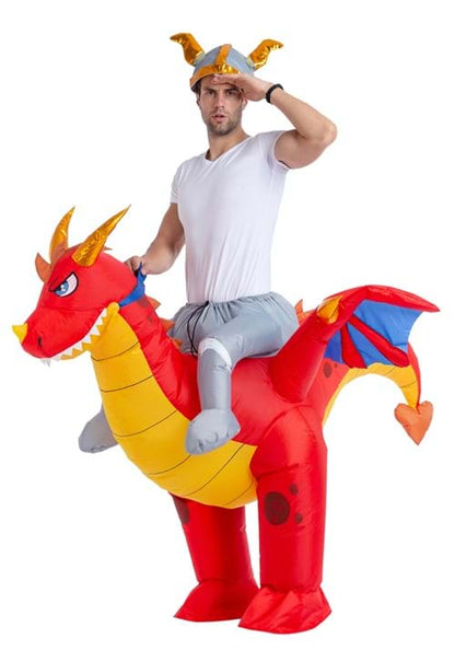 Inflatable Riding-A-Fire Dragon Adult Costume - US 4338