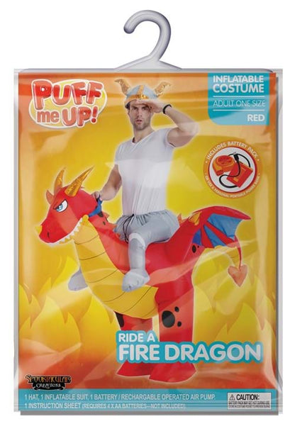 Inflatable Riding-A-Fire Dragon Adult Costume - US 4338