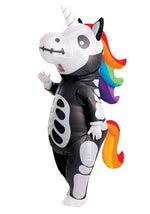 Adult Inflatable Skeleton Unicorn Costume - US 8420