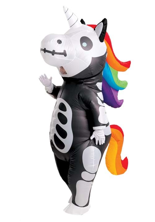 Adult Inflatable Skeleton Unicorn Costume - US 8420