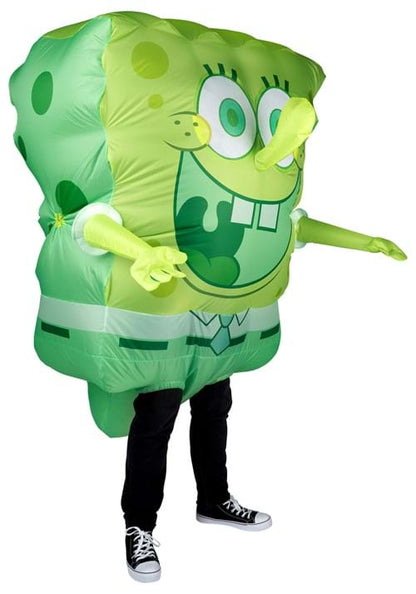 Adult Inflatable Ghost Spongebob Squarepants Costume - US 5998