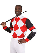 Adult Red Jockey Shirt Costume - US 2354