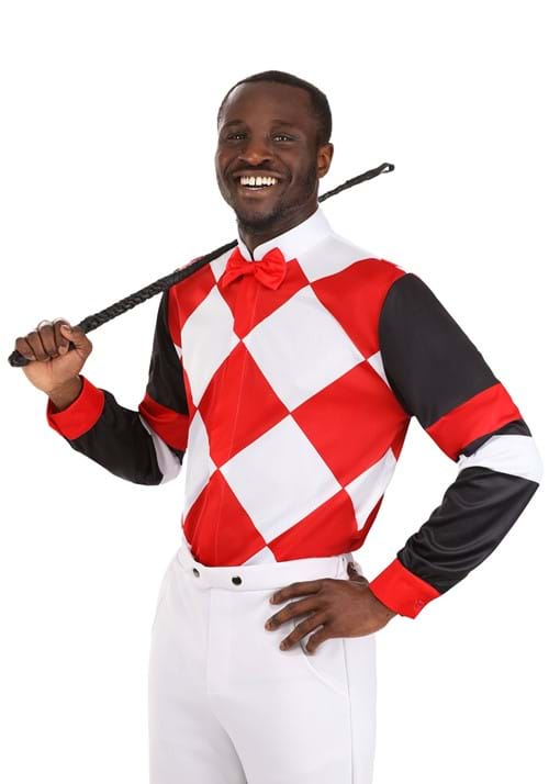 Adult Red Jockey Shirt Costume - US 2354