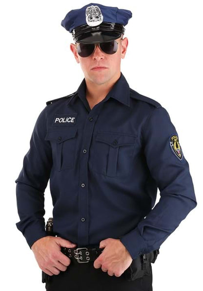 Men's Long Sleeve Police Costume Shirt - US 0658