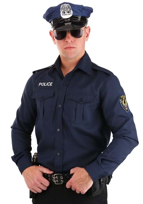 Men's Long Sleeve Police Costume Shirt - US 0658