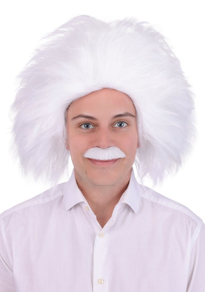 Adult Mad Scientist Costume Wig and Mustache Kit - US 9749