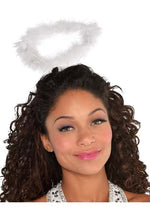 Adult Marabou White Halo Costume Accessory - US 6262