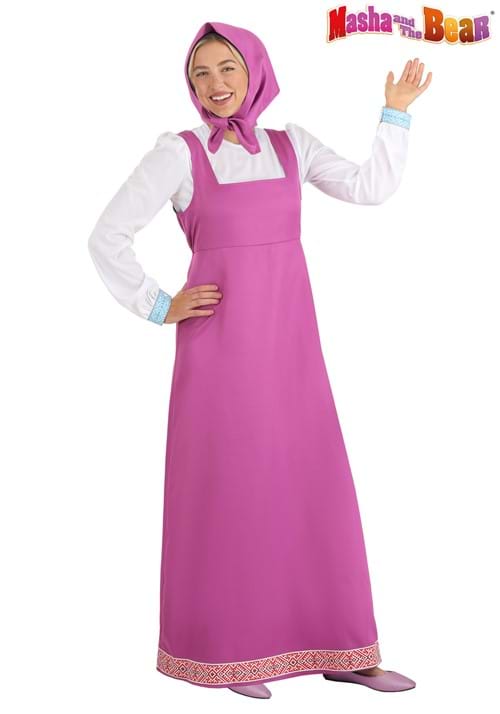 Masha and the Bear Masha Costume for Adults - US 5063