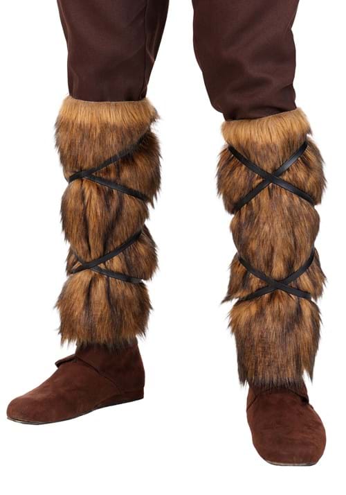 Adult Medieval Costume Fur Leg Wraps - US 7123