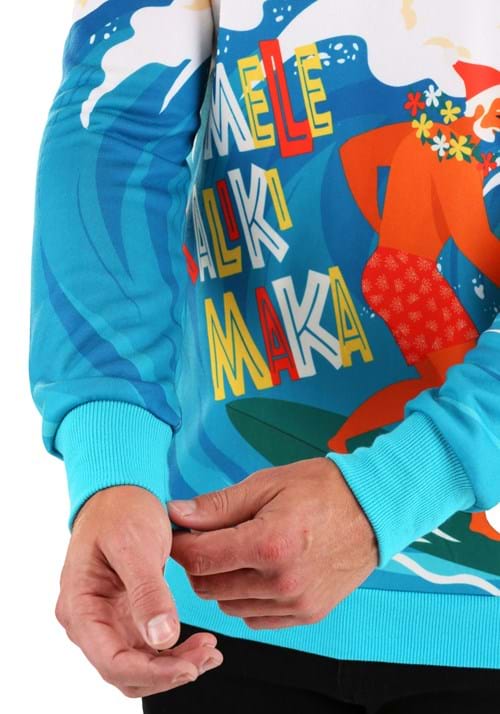 Mele Kalikimaka Surfing Santa Ugly Christmas Sweatshirt - US 0980