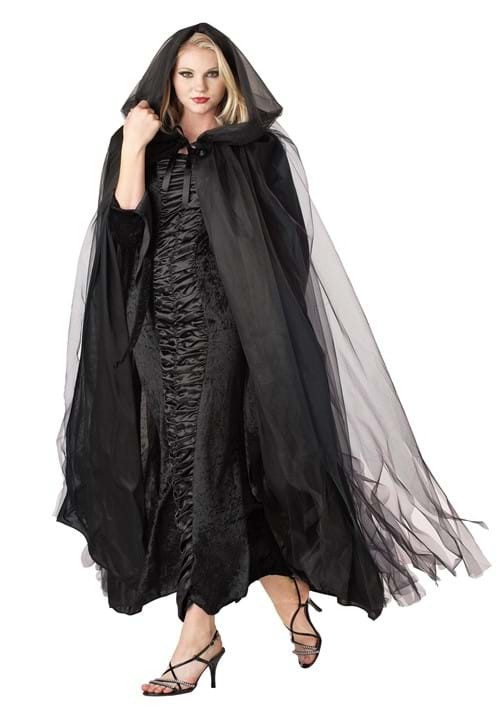 Adult Midnight Black Costume Cape - US 8884