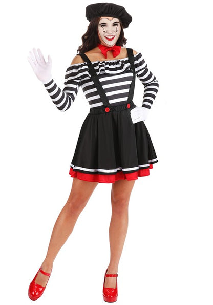 Women's Mirthful Mime Costume Dress - US 3411