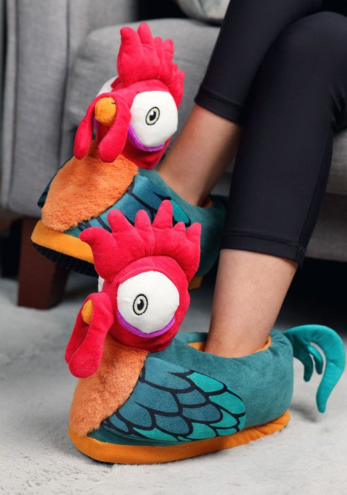 Adult Moana 3D Hei Hei Plush Slippers - US 1691