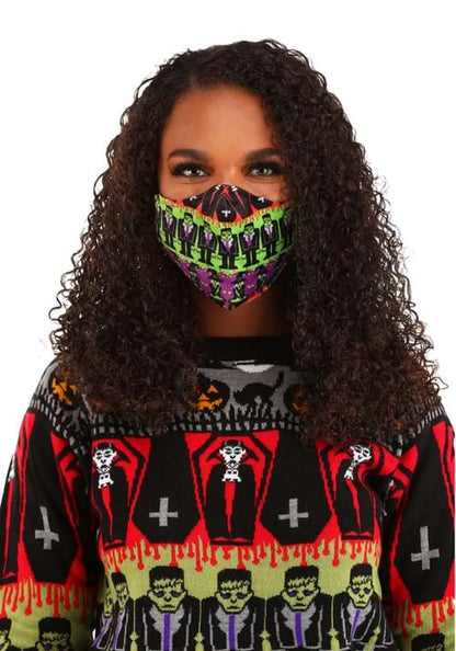 Monsters Sublimated Face Mask for Adults - US 9964
