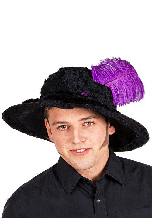 Adult Musketeer Costume Hat with Plume - US 0718