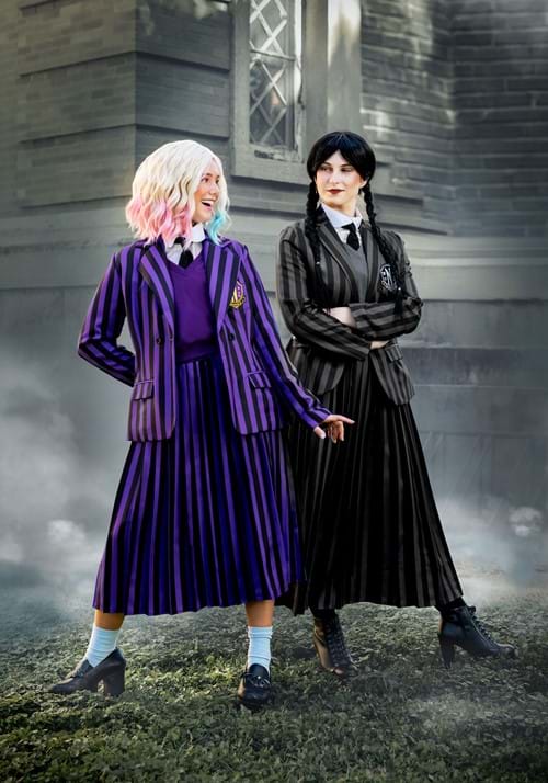 Deluxe Nevermore Academy Wednesday Women's Costume - US 8393