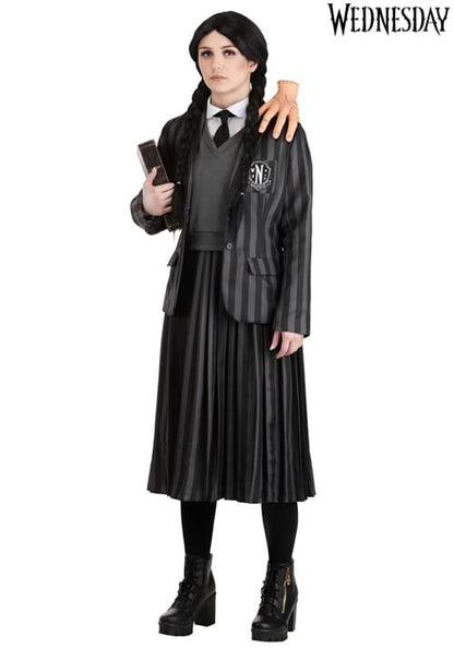 Deluxe Nevermore Academy Wednesday Women's Costume - US 8393