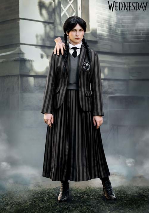 Deluxe Nevermore Academy Wednesday Women's Costume - US 8393