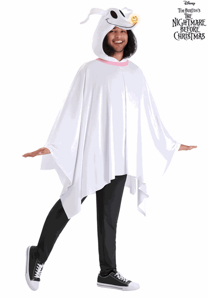 Nightmare Before Christmas Zero Costume Poncho for Adults - US 0760