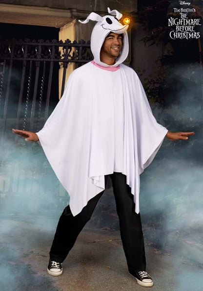 Nightmare Before Christmas Zero Costume Poncho for Adults - US 0760