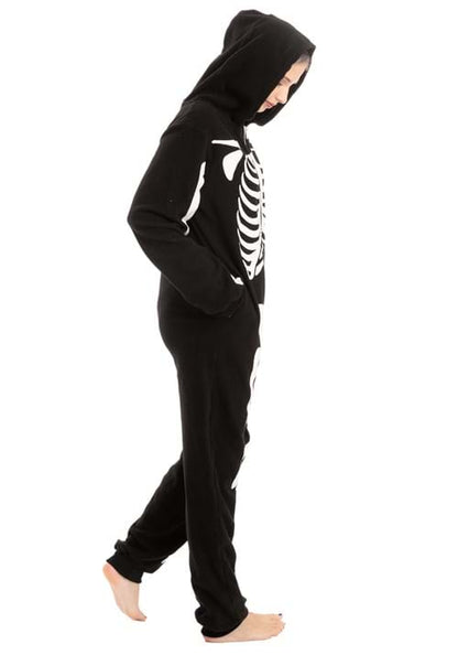 Adult Skeleton Hooded Onesie - US 7545