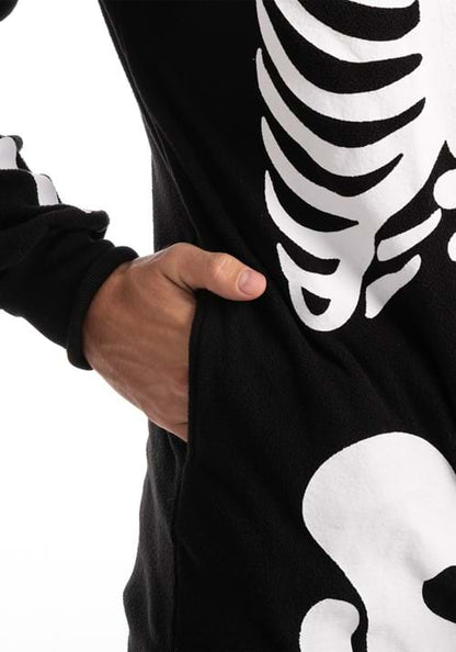 Adult Skeleton Hooded Onesie - US 7545