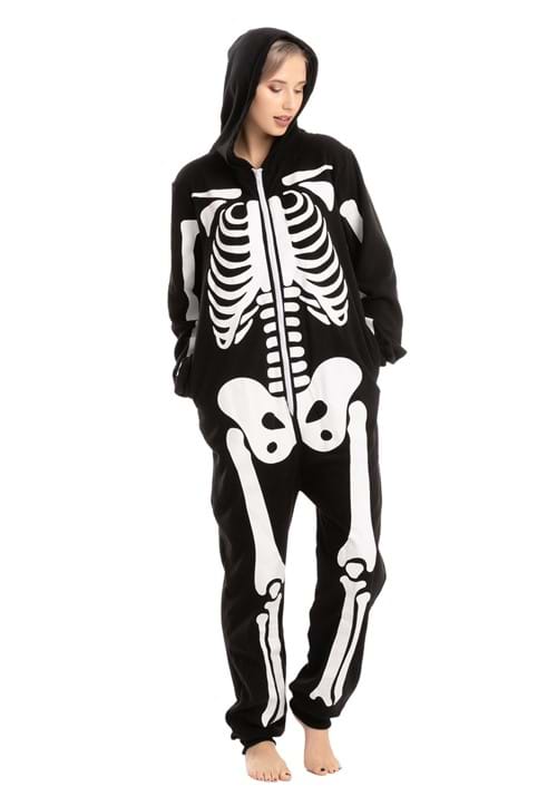 Adult Skeleton Hooded Onesie - US 7545
