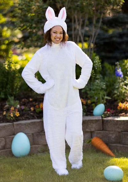 Adult Open Face White Bunny Costume - US 1213