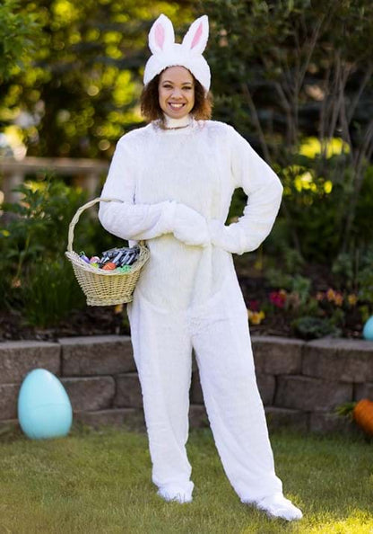 Adult Open Face White Bunny Costume - US 1213