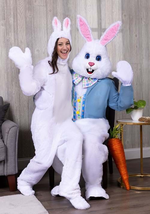 Adult Open Face White Bunny Costume - US 1213